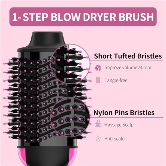 Dual Voltage Hair Dryer Brush Blow Dryer Brush in One Ceramic - Picture 6 of 6